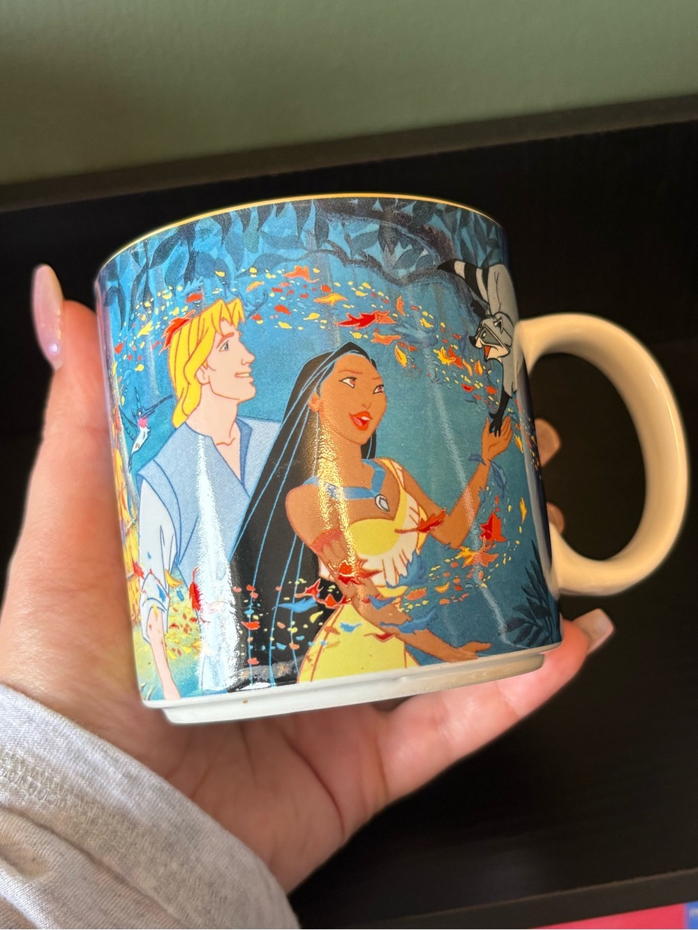 Vintage 1995 Disney Store Pocahontas Ceramic Coffee Mug - Rare!